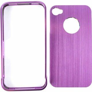 APPLE IPHONE 4 4S Q01 ALUMINUM LIGHT PURPLE ACCESSORY CASE SNAP ON PROTECTOR Cell Phones & Accessories