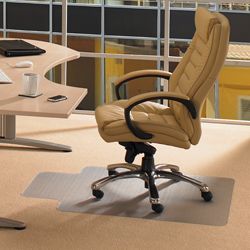 Floortex Cleartex Advantagemat 53x45 in Pvc Chair Mat For Medium Pile Carpet