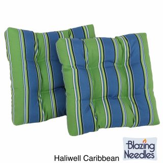 Blazing Needles All weather Square Outdoor Chair Cushions (set Of 2)