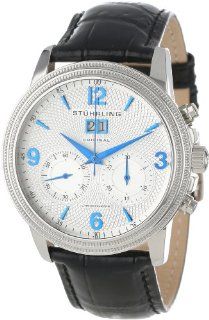 Stuhrling Original Men's 286.33152 Symphony Eternity Mercury Mechanical Chronograph Date Silver Tone Watch Watches