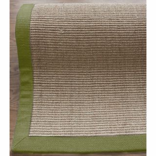 Nuloom Nuloom Handmade Alexa Eco Natural Fiber Cotton Border Sisal Rug (8 X 10) Green Size 8 x 10