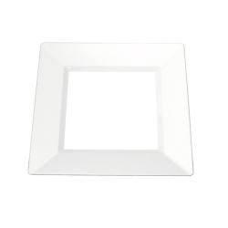Silveredge White 8 inch Square Plastic Plates (set Of 10)