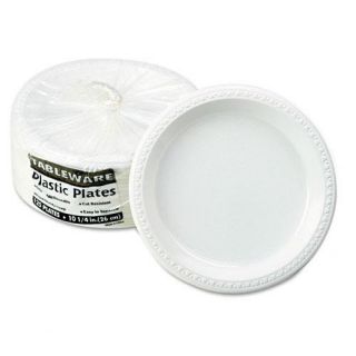 Tablemate 10.25 inch White Plastic Plates (case Of 125)