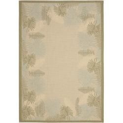 Poolside Cream/green Indoor/outdoor Polypropylene Rug (4 X 57)