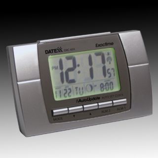 Datexx Radio Control LCD Alarm Clock with Calendar, Temperature, Moon