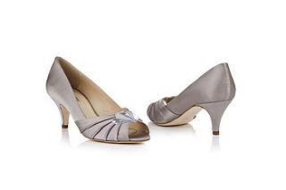 imelda rouched satin sandal by rachel simpson