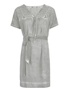 Sandwich Casual dress with lace detail Grey