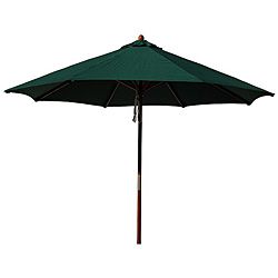 Hardwood 9 foot Hunter Green Patio Umbrella