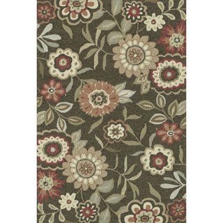 Hand hooked Charlotte Brown Rug (36 X 56)
