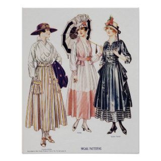1916 Lovely Women's Fashion Print