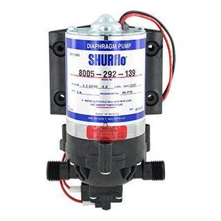 SHURflo 8005 292 139 Demand Pump   1.1gpm 60psi 45psi bypass 1/2 NPSM 12VDC No Cord   Portable Power Water Pumps  