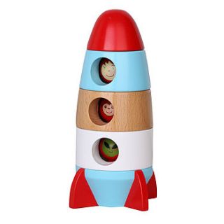 rocket magnetic stacker by knot toys