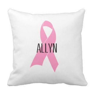 Allyn pink ribbon breast cancer pillows