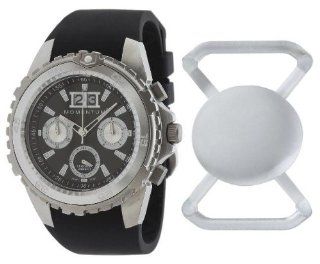 New St. Moritz Momentum D6 Chrono Dive Watch & Underwater Timer for Scuba Divers with Silver Bezel, Black FIT Hyper Rubber Band & FREE Watch Protector (Valued at $12.95) for Added Protection to the Glass Face of Your Dive Watch  Sports & Outdo