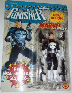 Marvel Super heroes PUNISHER new action with real machine gun sounds toy biz 1991 Toys & Games
