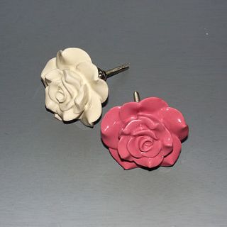 ceramic flower door knob by miafleur