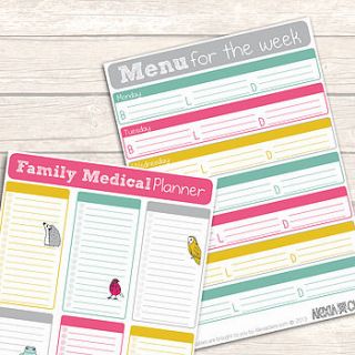 printable 40 page family organiser by alexia claire