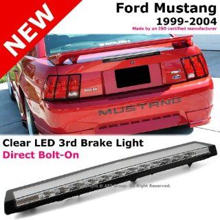 1999 to 2004 Ford Mustang 99 04 Clear Chrome LED 3rd Third Brake Stop Lamp Light Automotive
