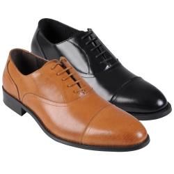 Oxford & Finch Men's Topstitched Almond Toe Leather Lace up Oxfords Oxford & Finch Oxfords