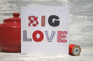 'big love' greeting card by the writing bureau