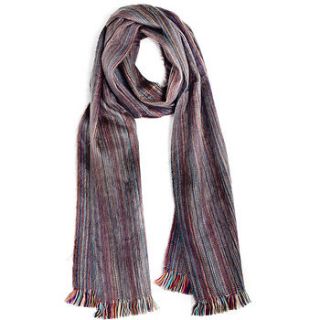 handwoven cashmere soft scarf by mi mariposa