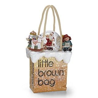 's Santa's Little Brown Bag Toy Ornament's