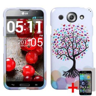LG OPTIMUS G PRO E980 COLORFUL HEART TREE COVER SNAP ON HARD CASE +FREE SCREEN PROTECTOR from [ACCESSORY ARENA] Cell Phones & Accessories