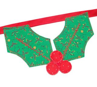 christmas holly bunting by handmade by lucylu