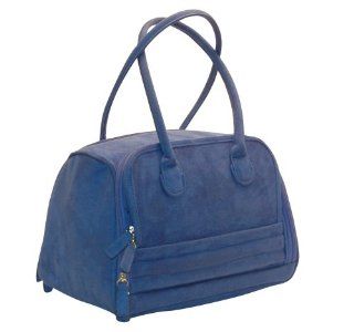 Creative Options 700 301 Soft Sided Ultra Suede Total Tote, Medium, French Blue with Multi Dot Lining