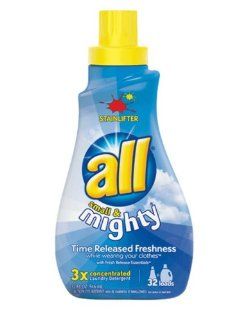 All Small & Mighty, Triple Concentrated Liquid Laundry Detergent, Stainlifter, Case Pack, Nine 32 Load Bottles (288 Loads) Health & Personal Care