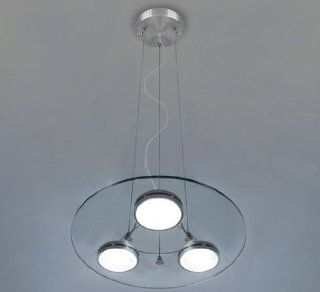 Nilight(TM) New Modern Round Glass 3 LED lights Ceiling Light Pendant Lamp Hanging Fixture    