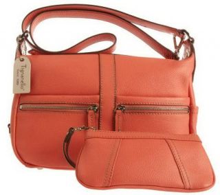 Tignanello Pebble Leather Convertible Shoulder Bag with Wristlet —