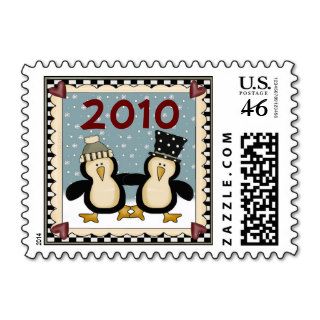 2010 Christmas Penguin Postage Stamps Gift