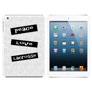 Peace Love Lacrosse Snap On Hard Protective Case for Apple iPad Mini   White Computers & Accessories