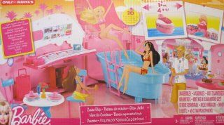 BARBIE 2 in1 CRUISE SHIP 20 Pieces Playset 4+ FT BOAT w Pool KOHL'S EXCLUSIVE (2010) Toys & Games