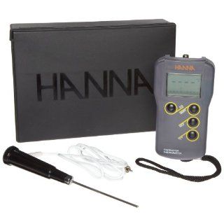 Hanna Instruments HI93510N Waterproof Thermistor Thermometer with Calibration and Temperature Probe,  50 to 150 Degrees C,  58 to 302 Degrees F, Accuracy of + or   0.4 Degree C Science Lab Meters