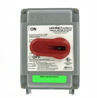Leviton MS4X 303 30 Amp, 600 VAC, 3 Pole, Non Fused Manual Motor Starter, Suitable as Motor Disconnect, Type 4X Thermoplastic Enclosure, IP67 Watertight   Wall Dimmer Switches  