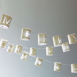 personalised paper lantern lights by letterfest