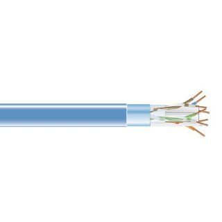 CAT6 Shielded 400 MHz Solid Bulk Cable (STP), 24 AWG, 4 Pair, PVC, 1000 ft. (304.8 m), Blue Computers & Accessories