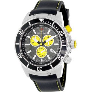 Swiss Precimax Men's 'Pursuit Pro Sport' Black/ Yellow Swiss Chronograph Watch Swiss Precimax Men's More Brands Watches