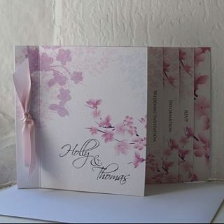 blossom wedding stationery collection by chandler invitations