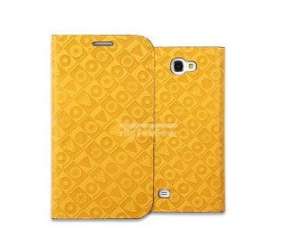 Picasso Fruity Flip Cover Case for Galaxy Note 2 II   Color ORANGE Cell Phones & Accessories