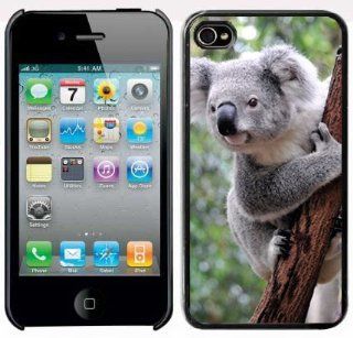 Apple iPhone 4 4S 4G Black 4B304 Hard Back Case Cover Color Koala Bear on Branch Cell Phones & Accessories