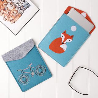 ipad case fox or bicycle design by the contemporary home