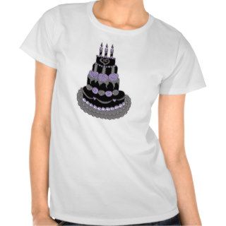 Gothic Purple Birthday Cake Tshirt