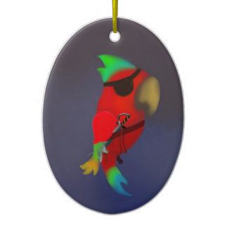 Pirate Parrot Christmas Ornaments