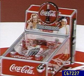 Coca Cola Collectible Pinball Machine Musical Bank —