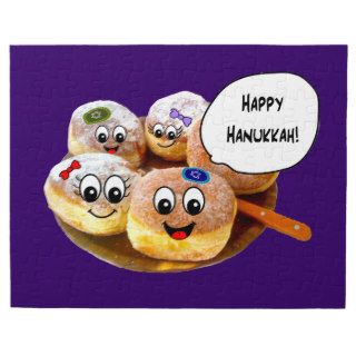 Happy Hanukkah Donuts Jigsaw Puzzles