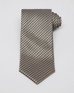 Canali Textured Grid Classic Tie's