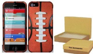 Football Design Hard Snap On Case Cover Faceplate Protector for Apple iPhone 5 (AT&T / Verizon / Sprint) + Free Texi Gift Box Cell Phones & Accessories